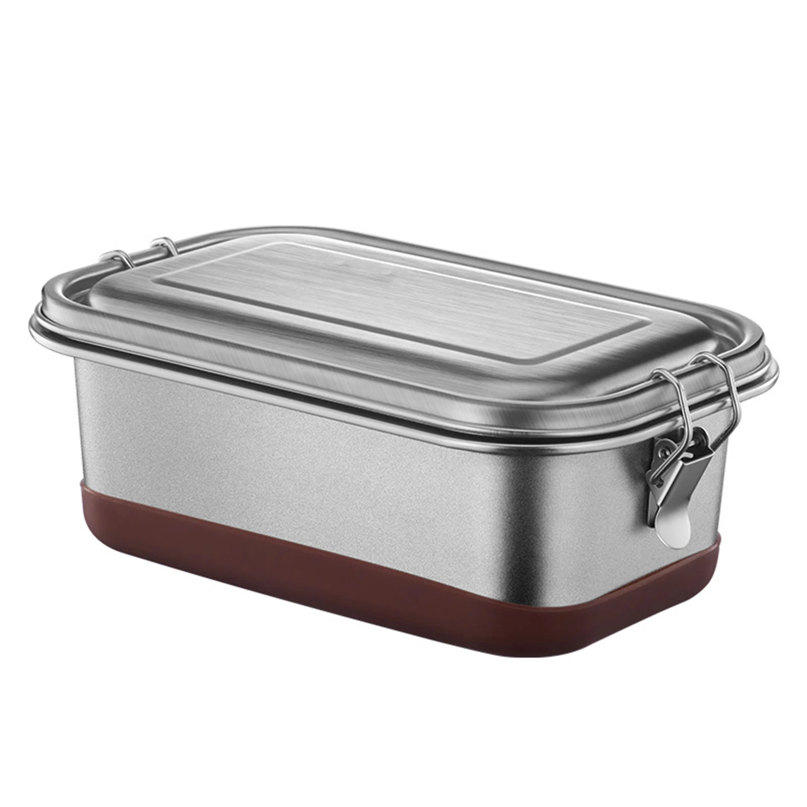 

Stainless Steel Bento Box For Kids Adult Double Layer Metal Lunch Container With Divider Leakproof Office Supply