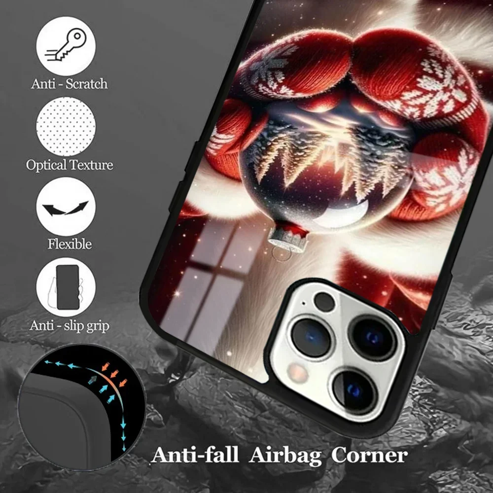 Милый чехол для телефона с Санта-Клаусом лосем снеговиком и рождественской елкой