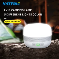 natfire lv10 rechargeable led camping lantern up to 230 hours camping lighting fixture portable emergency light with magnet base