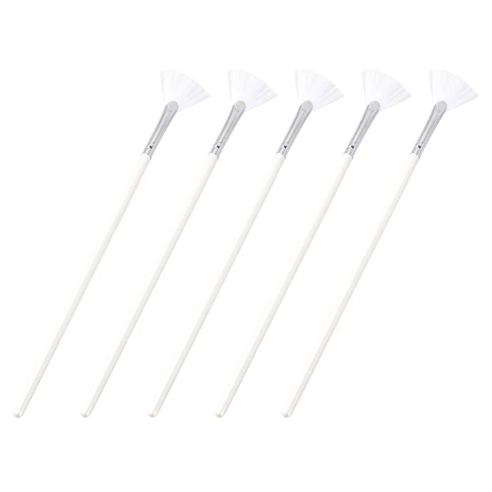 

5pcs Face Applicator Tools Skin Care Supplies Fan-shaped Face Brushes