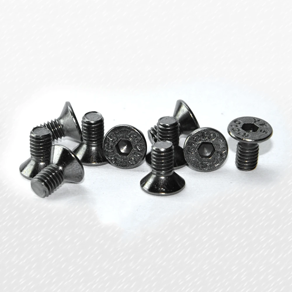 

M2 x 4 5 6 8 10 12 14 16mm Black Nickel Plated 12.9 Grade Alloy Steel Allen Hex Socket Flat Head Screw Bolt ISO7380