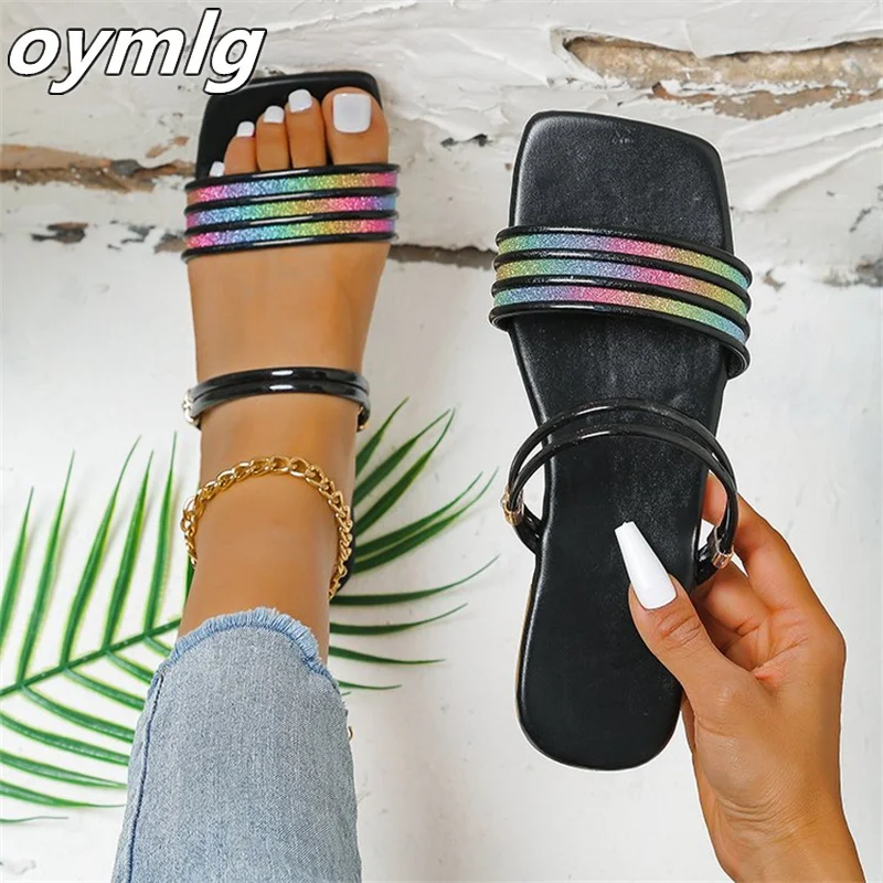 

Simple sandals women's 2022 summer new fairy style two wear flat bottom all-match fashion outer wear sandals and slippers