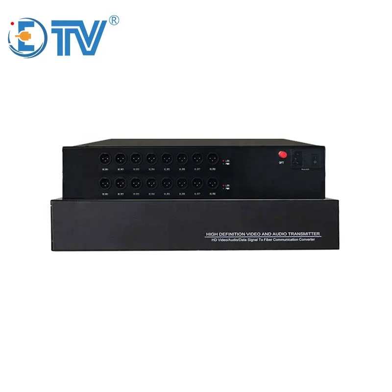 

ETV New 16ch XLR audio to fiber converter,broadcasting voice audio over a single SC/ST/FC/LC fiber