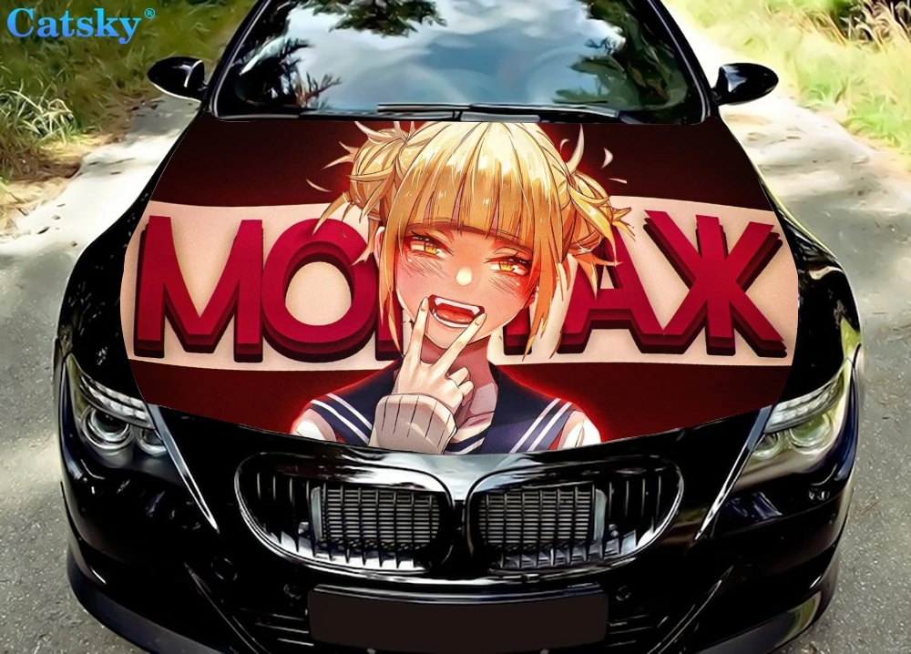 

Мой герой Академия Тога химико автомобильные напольные коврики, обмотка для капота автомобиля, Виниловая наклейка для капота, полноцветная графическая наклейка