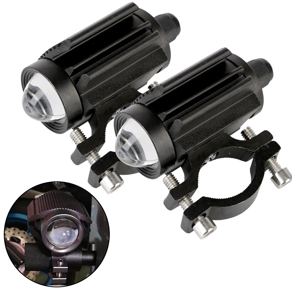 

Motorcycle LED Headlight Fog Light Universal Projector Lens for Motorbike Racer Lamp Super Bright Auxiliary Spotlight