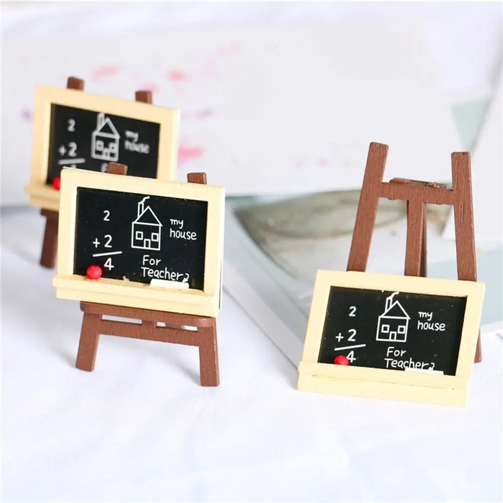 

Easel 1:12 DIY Children Room Art Room Scene Decor Dollhouse Wooden Chalkboard Doll House Accessories Miniatures Painting Tool