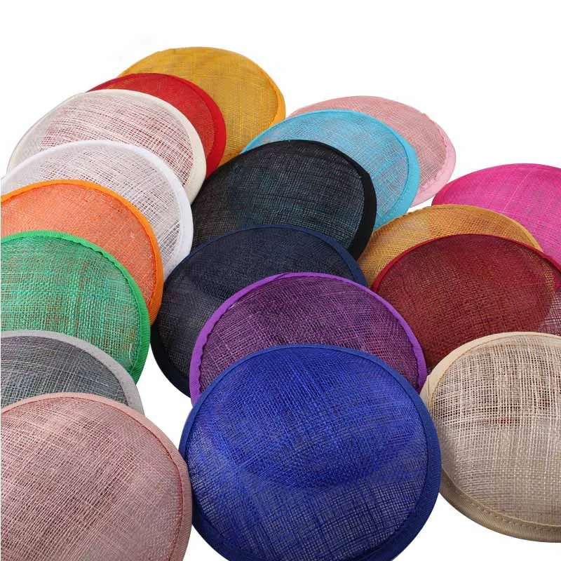 

Sinamay Round Fascinator Hat Base Women Ladies Millinery DIY Hat Base Free Size with Clips 5pcs/set