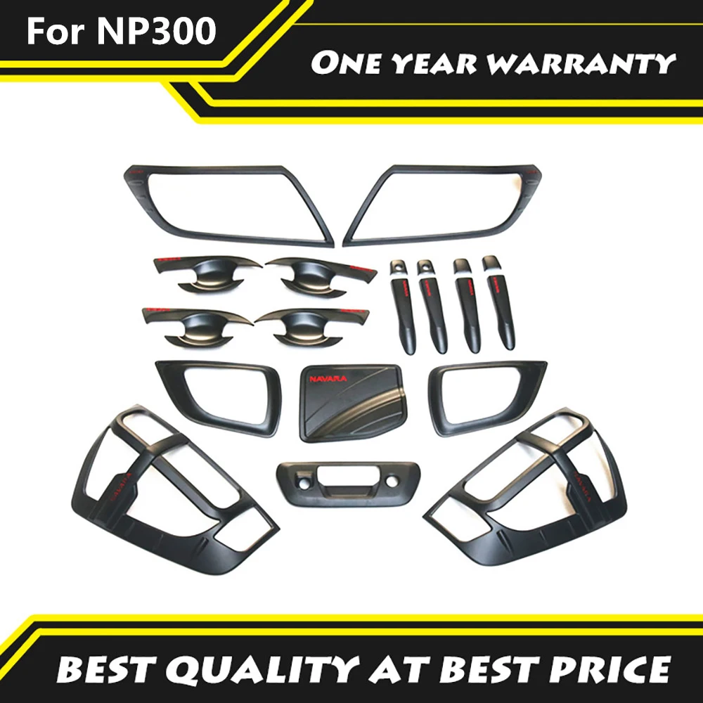 

Car Exterior Body Kits Decoration Protection Matte Black Cover Fit For Nissan Navara NP300 2015-2020 Auto Styling Accessories
