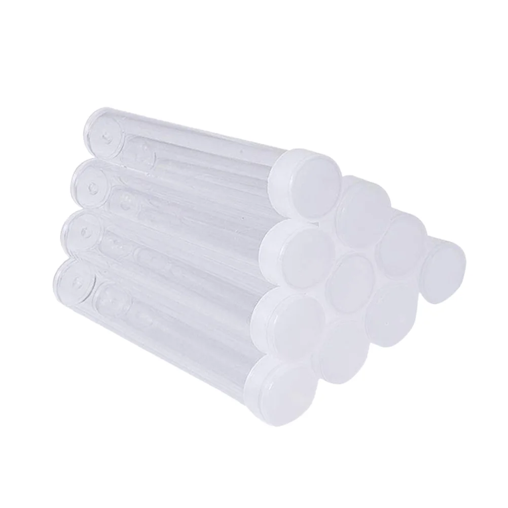 

100pcs Transparent Mask Bath Salt Test PET Tube Clear Plastic Sugar Capsule Bottles with Screw Caps