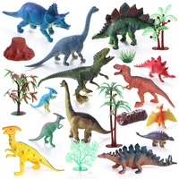 simulation pvc dinosaur modelsbrachiosaurustriceratopsvelociraptors with egg tree playset action figure toys for kids gift