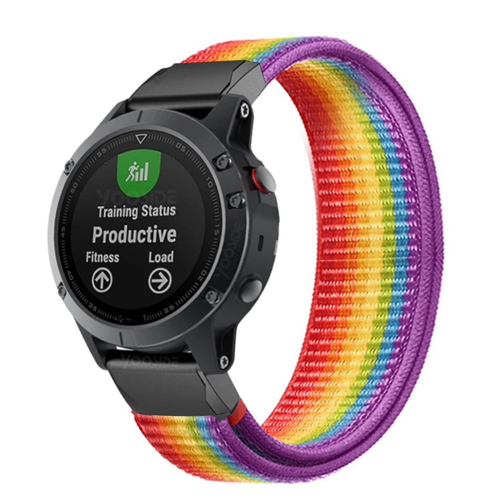 Ремешок нейлоновый для наручных часов Garmin Fenix 6 7 5 6X 7X 5X plus 3 3HR Forerunner 935 945