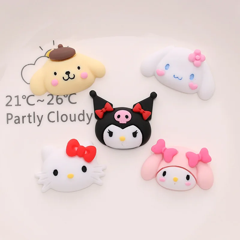 

10 шт. аниме Cinnamoroll Kt Cat My Melody Kawaii аксессуары из смолы, ручная работа, пластырь для чашки воды, аксессуары, подарки, игрушки