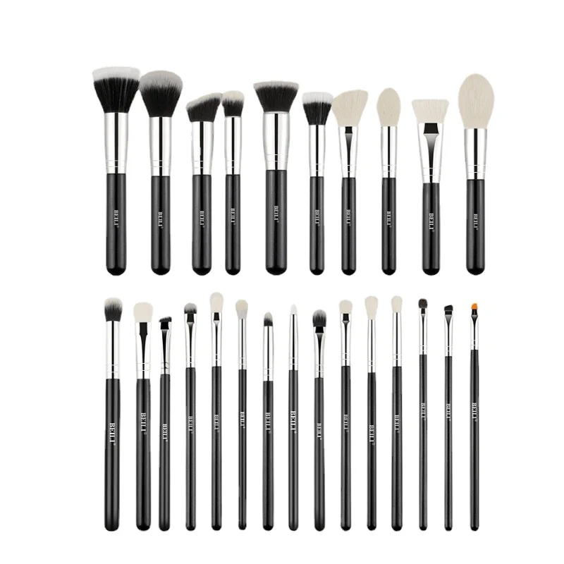 

25 PCS Professional Black Makeup Brushes Kits Wood Handle Box Packing Accept Private Label Customize makeup brush set