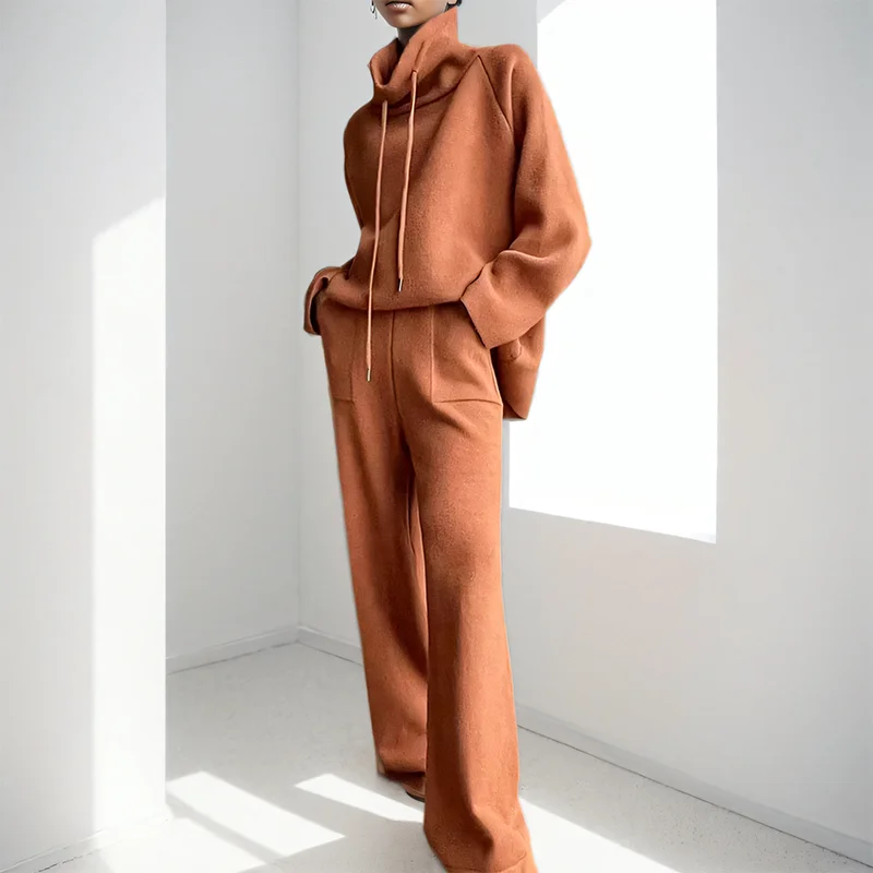 DEAT 2024 новый зимний свободный повседневный спортивный женский комплект из двух