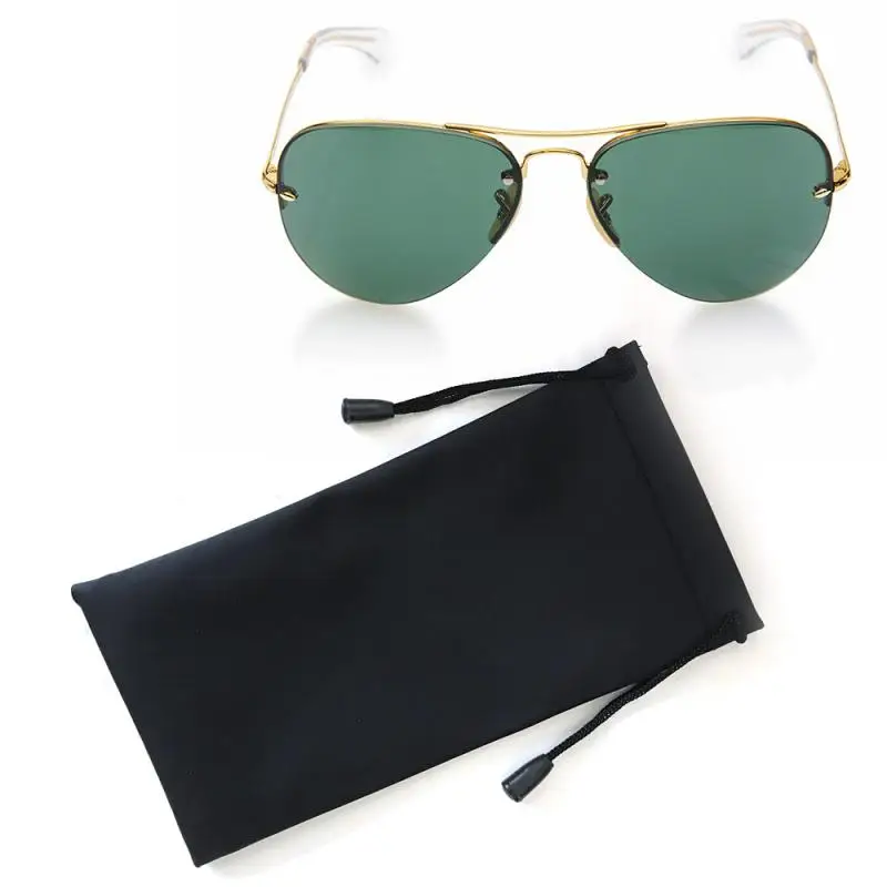 

Thicken And velvet All Black Glasses Bag PU Leather Bag Mobile Phone Bag Sunglasses Bag Portable Leather Bag
