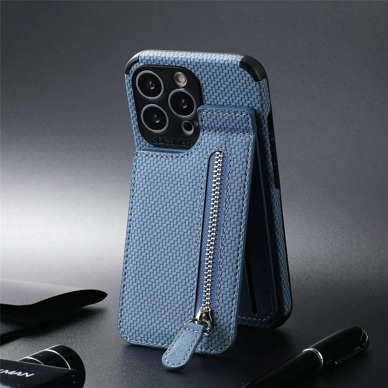

Zipper Cards Wallet Leather Phone Case For iPhone 14 Plus 13 12 Mini 11 Pro Max X XS XR 8 7 6 6S SE 2020 Purse Card Holder Cover