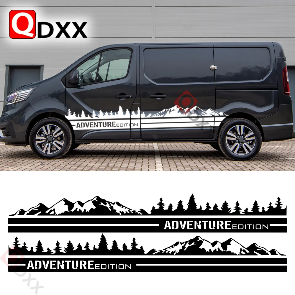

Car Door Stickers For Renault Trafic 3 2 MK1 MK2 MK3 Tuning Camper Van Side Stripes Graphics Vinyl Film side Decals