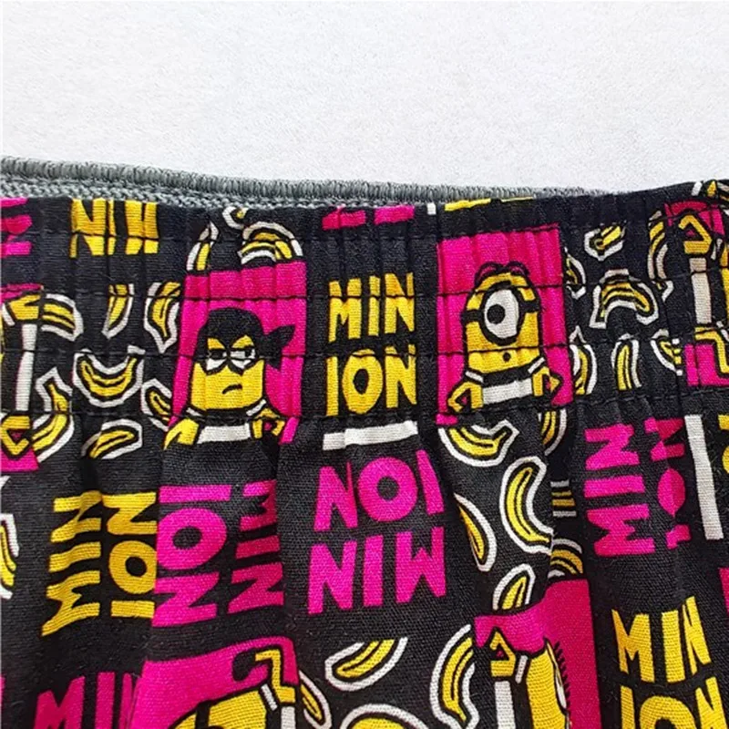 Cartoon Pajama Pants For Men Woven Cotton Shorts Wearing Underwear Breathable