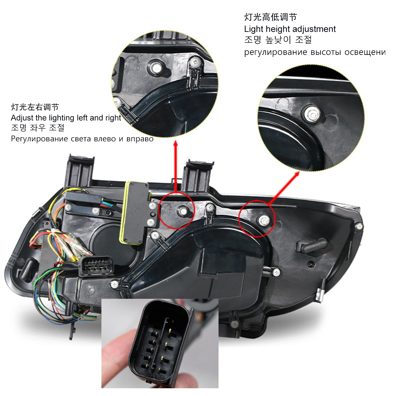 Фото Пара автомобильных фар для BMW E92 E93 320i 325i 330i M3 2010-2013: фара, ДХО, указатель поворота, задний фонарь, линза-проектор Angel Eye №3