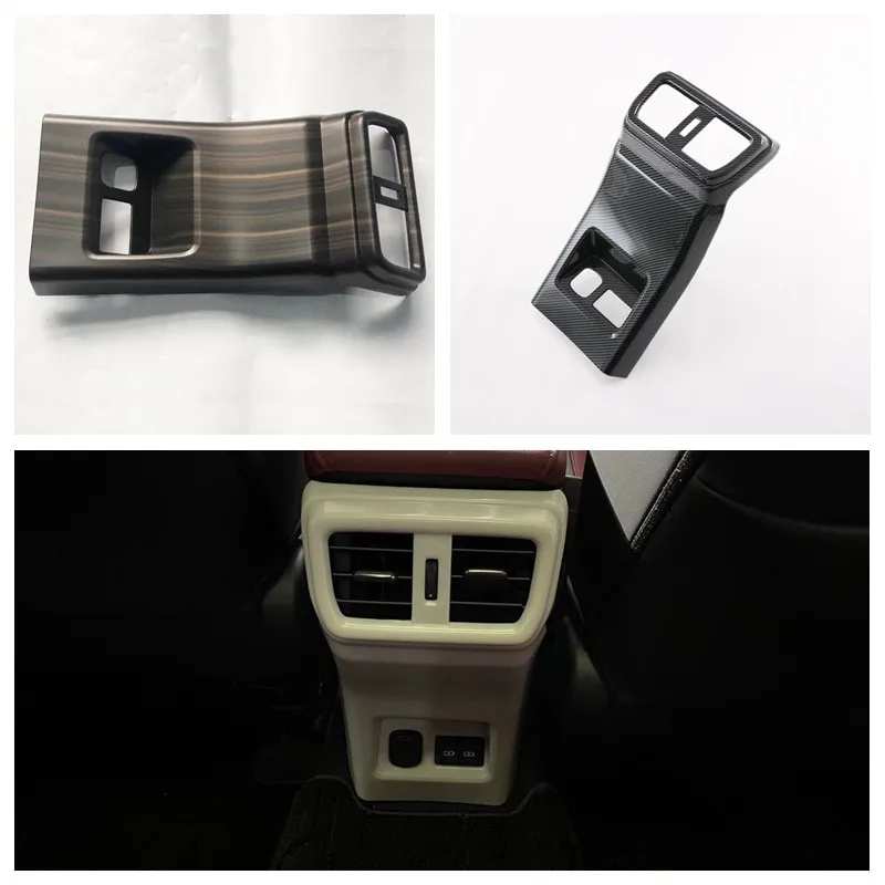 

Carbon Fiber ABS/Wood Car Rear Seat Air Outlet Vent Anti-kick Cover Trim Sticker Accessories Fit for Lexus NX 2022
