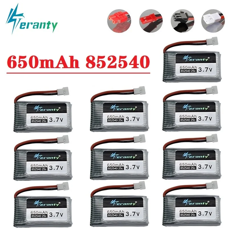 3.7V 650mAh lipo battery For Syma X5 X5C X5C-1 X5SC X5SW X6SW H9D H5C M68 FY550 HJ818 HJ819 L15FW 3.7V RC Drone Battery 10pcs