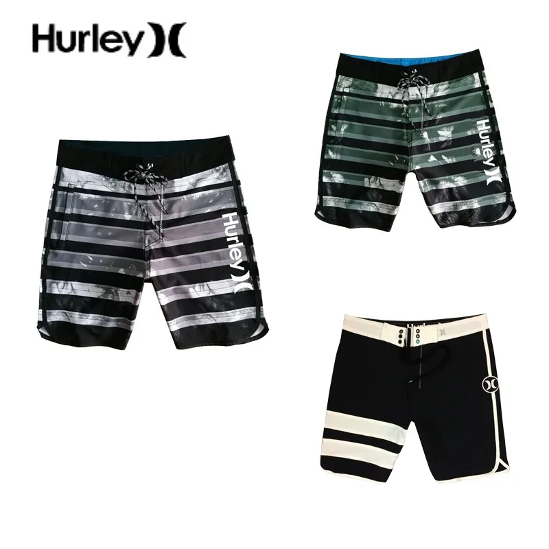 Hurley Vêtements De Plage Summer  Mens Beach Shorts Gym Pants Waterproof Quick Dry Swimwear Casual Print Diving Surfwear