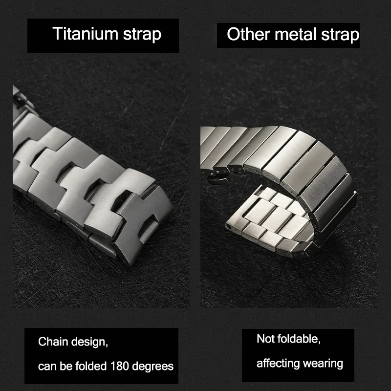 Luxury Titanium Strap for Apple Watch Band Ultra 49mm 45mm 44mm 41mm 38mm Men's Style Bracelet Correa for IWatch SE 8 7 6 5 4 3