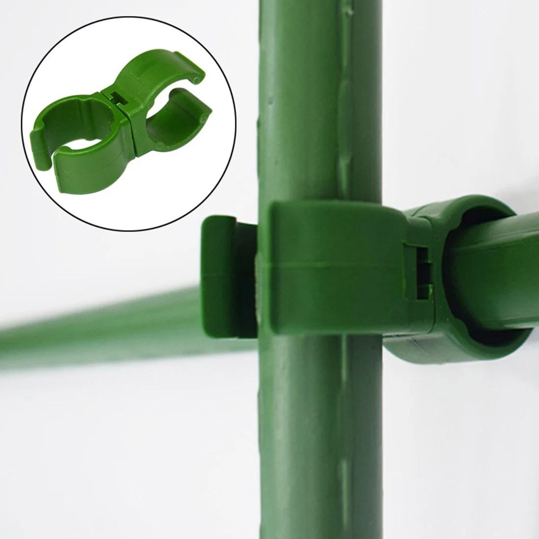 

10pcs Garden Plastic Clips Plant Support Fixed Connector Cross Type Bracket Climbing Frame Set Cross-buckle Fixing Joints 2023