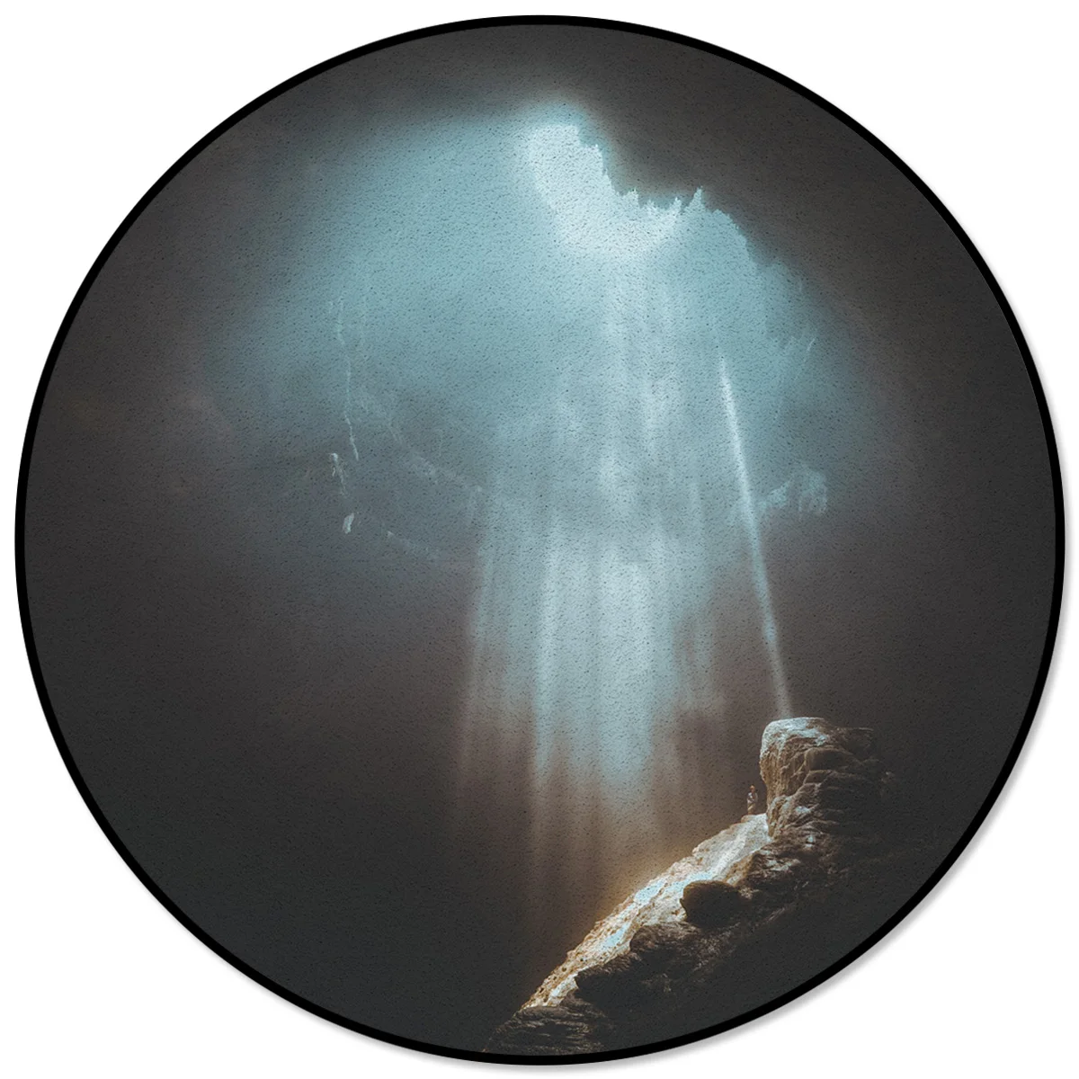 

Cave Light Hope Longing Oil Painting Rugs And Carpets For Home Living Room Round Rug For Children Rooms Non-slip