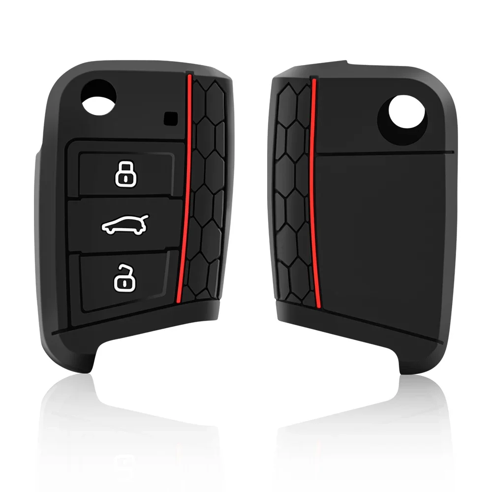Силиконовый Чехол Для Ключей VW Golf 7 GTI POLO T-Cross Touran Tiguan Skoda Octavia Rapid Kodiaq Fabia Seat Ibiza Leon At...