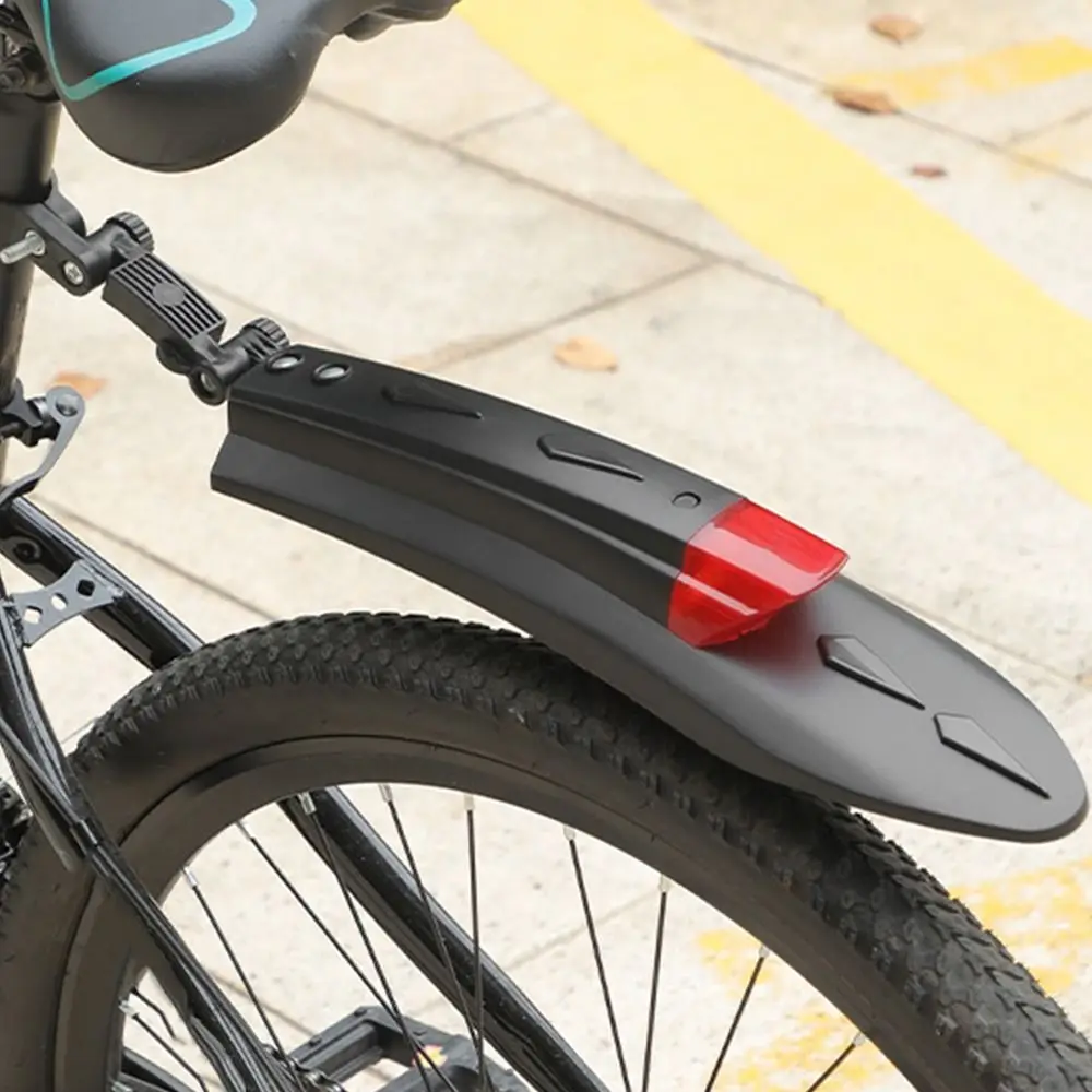 Черный велосипедный брызговик с фонариком Задний Передний фонарь Аксессуары для