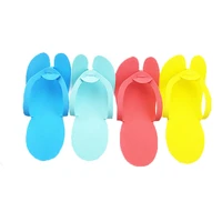 24 pairs disposable eva slippers portable travel foam shoes eva sandals beach spa flip flop hotel nail salon pedicure tools