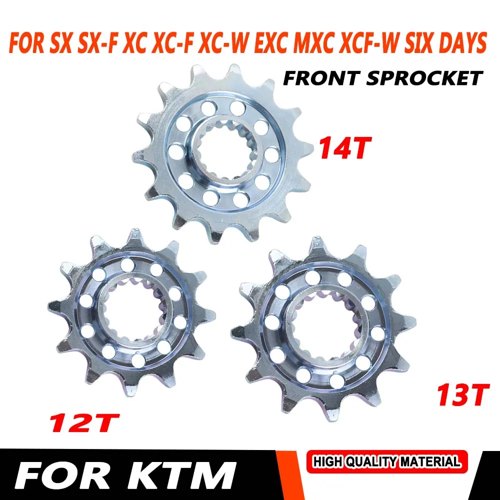 

Передняя звездочка с зубцами для мотоцикла KTM SX SX-F XC XC-F XC-W Six Days 125 200 250 300 350 400 450-550 12T 13T 14T