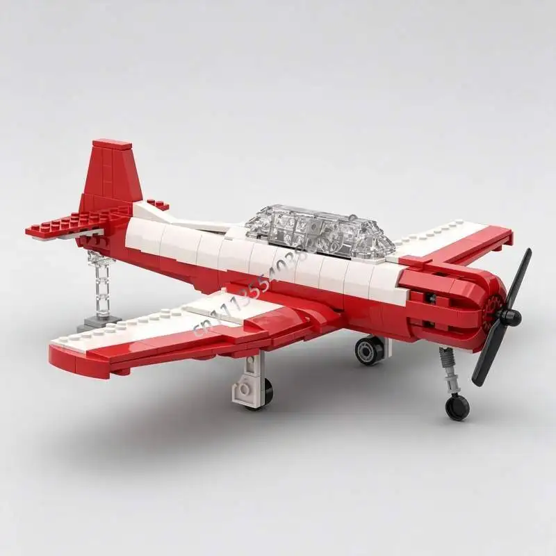 Фото Конструктор MOC Nanchang CJ-6 (542 детали) — Модель учебного самолета, сборная модель для самостоятельной сборки, игрушка-головоломка, подарок, коллекционный предмет авиационной серии, для демонстрации №2