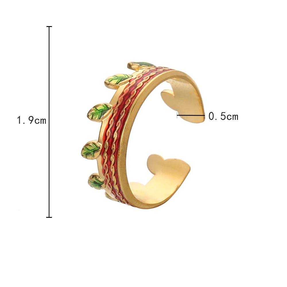 Hollow Stainless Steel Gold Rings For Women Irregular Opening Adjustable Ring Female Fashion Simple Party Christmas Jewelry Gift
