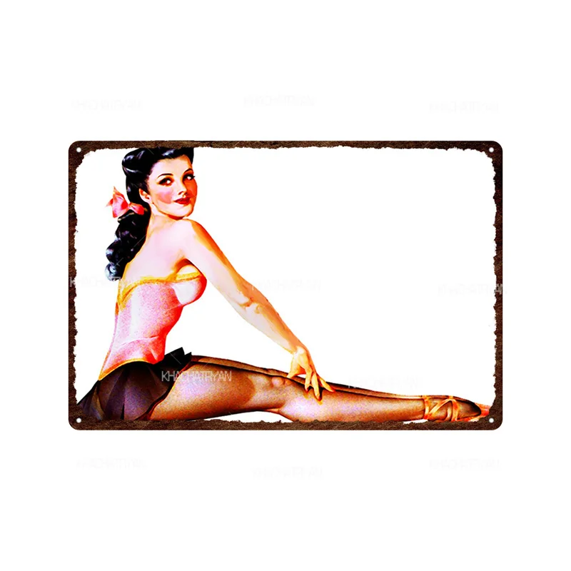 Винтажные металлические знаки для комиксов девушек и женщин железная Оловянная