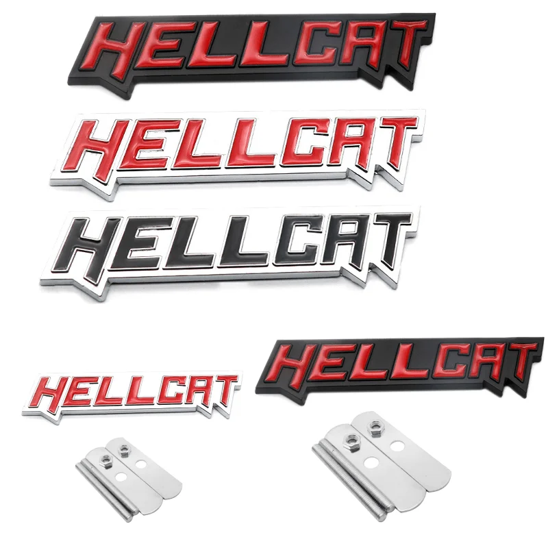 

Zinc Alloy for Dodge Challenger HELLCAT Logo Charger Viper RAM Journey Caravan Car Sticker Decoration Auto Front Grille Emblem