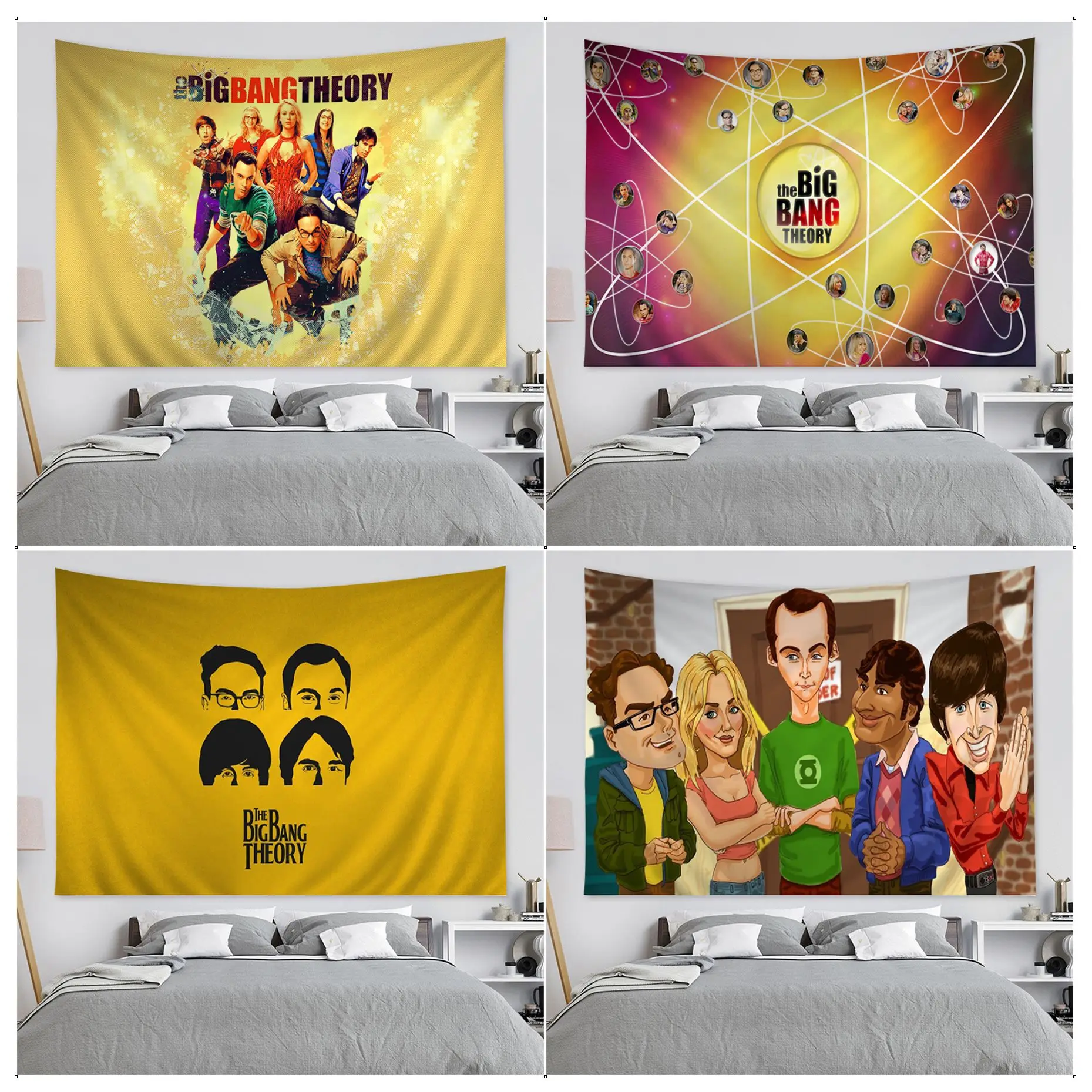 

The Big Bang Theory Chart Tapestry For Living Room Home Dorm Decor Cheap Hippie Wall Hanging