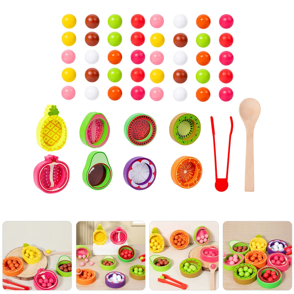 

1 Set Toddler Wooden Beads Game Beads Montessori Clip Beads Toy Toddler Educational Toy
