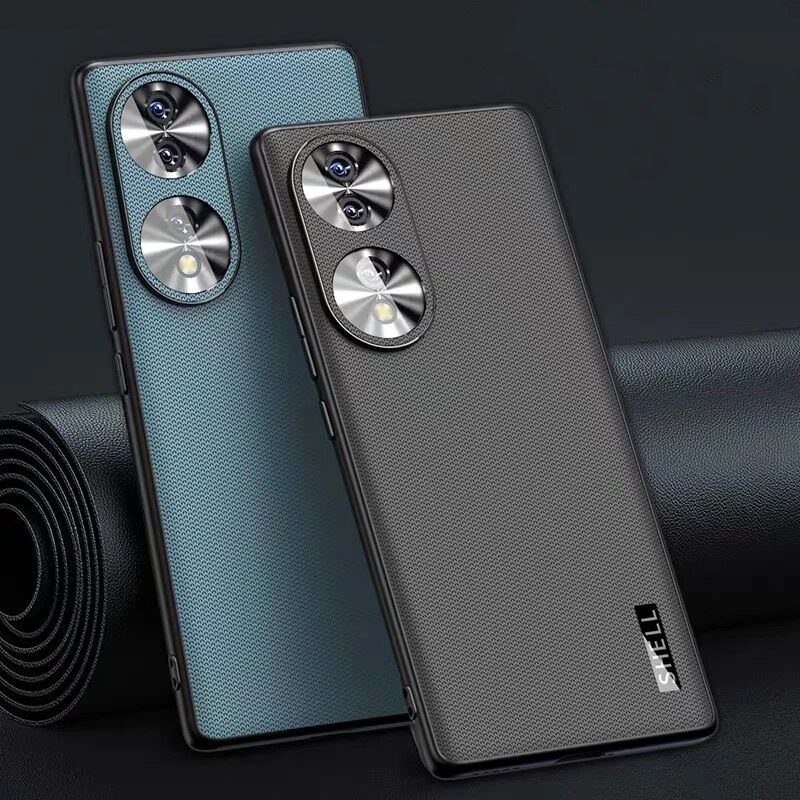 

Cover For Honor 70 Case Luxury Vegan Leather Texture Phone Case For Honor 50 Pro 60 SE Funda Stylish Stripe Shel Silicone Bumper