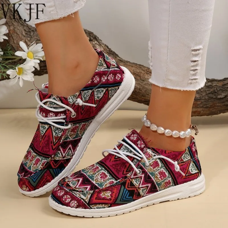 

Туфли женские на плоской подошве, дышащие тканевые лоферы, без застежки, летняя обувь, модель 2023