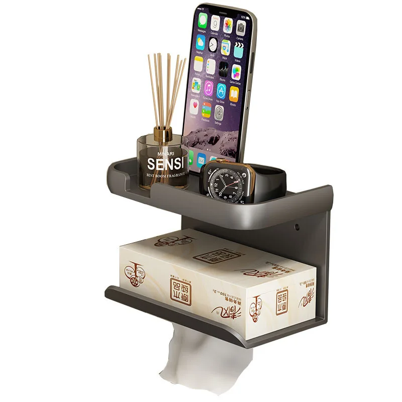 

Держатель для туалетной бумаги с лотком для ящика туалетной бумаги толстый держатель без перфорации алюминиевая полка для ванной комнаты к...