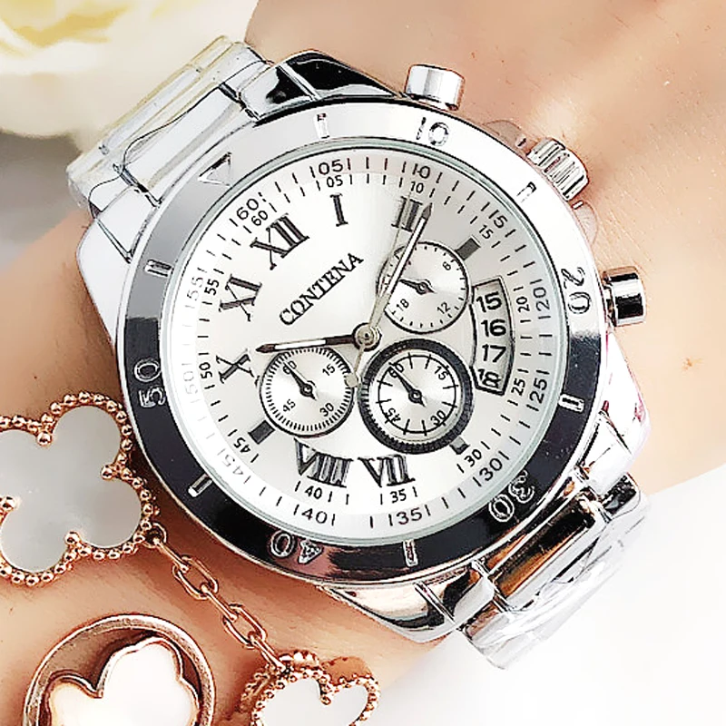 Women Watches Women Fashion Watch 2023 Geneva Luxury Designer Brand Ladies Watch Quartz Silver Case Wrist Watches Gift For Women