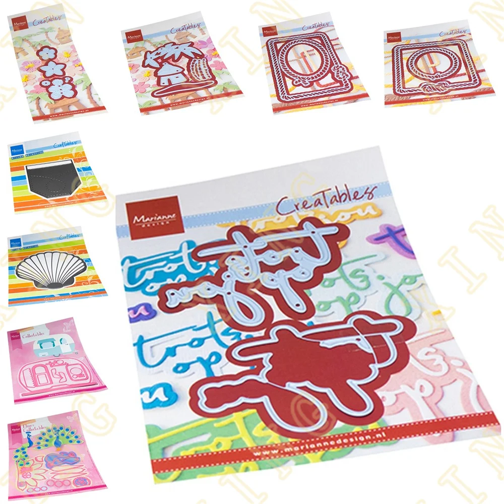 

Metal Craft Cutting Dies Diy Scrapbook Paper Diary Decoration Card Handmade Embossing New Product for Peacock Sea Shell Flowers