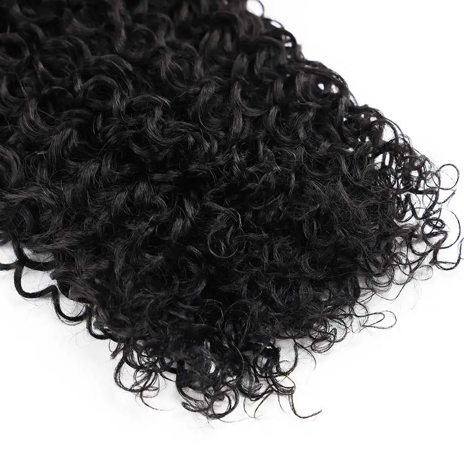 Meepo Synthetic Curly Hair Bundles Organic Fiber 60-70CM Fake Carnaval for Women Black Braiding
