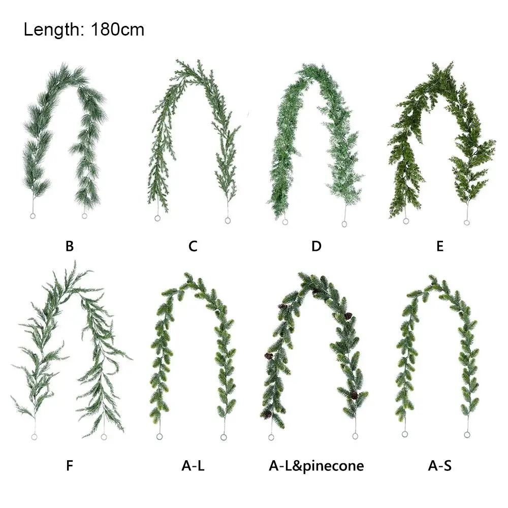 Зеленая рождественская сосновая игла из ротанга 180 см пластиковая искусственная