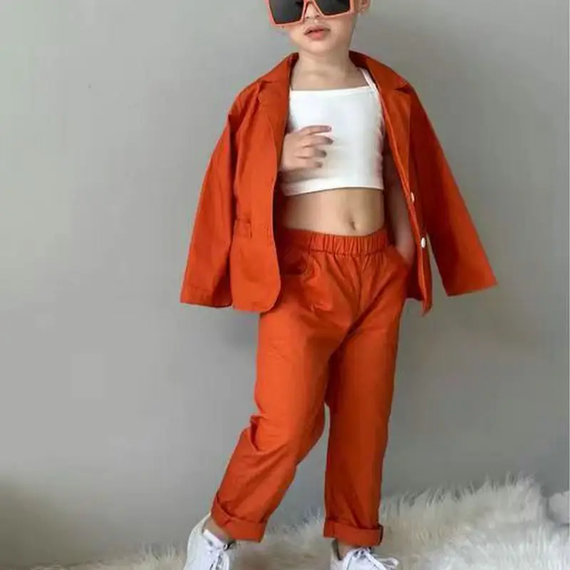 

Осень-зима 2023, спортивный комплект из куртки с длинным рукавом и брюк для дошкольниц, комплект детской одежды 3, 4, 5, 6, 7, 8Y