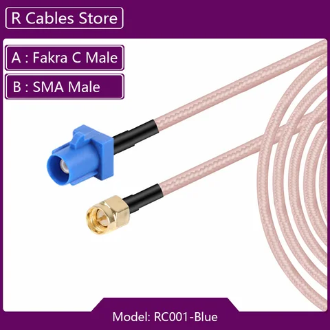 Кабель-удлинитель Fakra C штекер-штекер SMA штекер для GPS антенны Fakra RG316 косичка джемпер для VW Seat Benz Ford длина 10 см-10 м