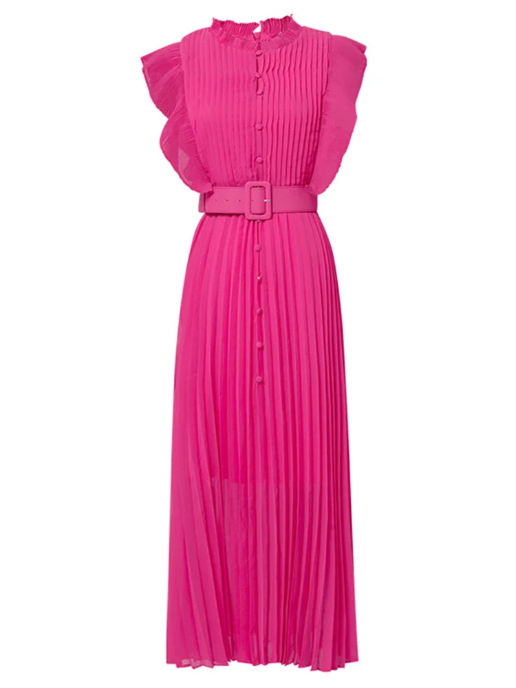 Шифоновое Платье Фуксия Купить