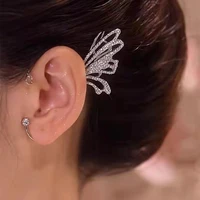 fashion zircon butterfly no piercing ear hanging single ear clip earrings for women luxury goth jewelry accessories holiday gift